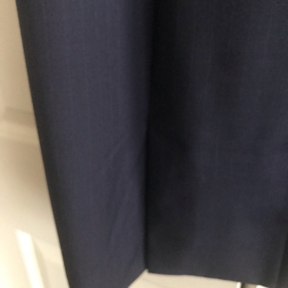 JCrew Suiting Navy Blue pinstripe Wool pocketed Emmaleigh Dress - Picture 9 of 10